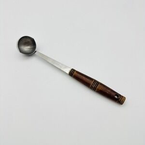 Vintage Stainless Steel Small Sauce Ladle with Wood Handle